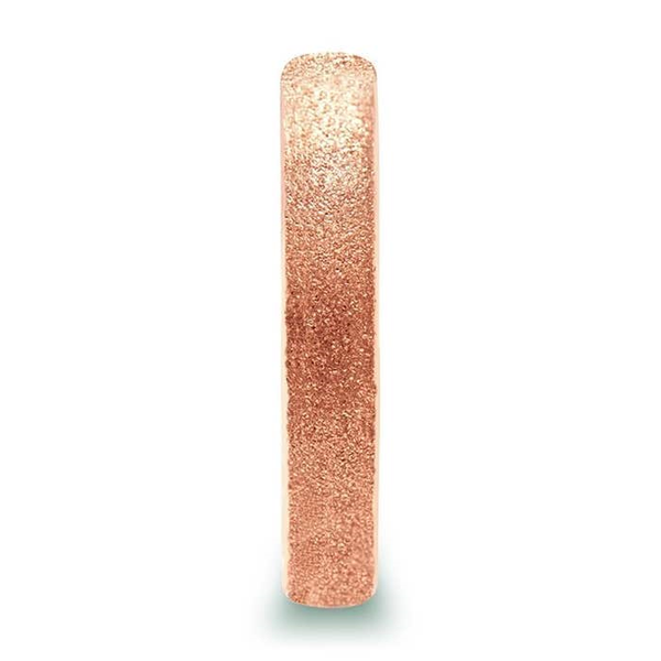 EMBER Domed Womens Rose Gold Plated Tungsten Carbide Ring with Sandblasted Crystalline Finish - 4mm Image 2 Conti Jewelers Endwell, NY