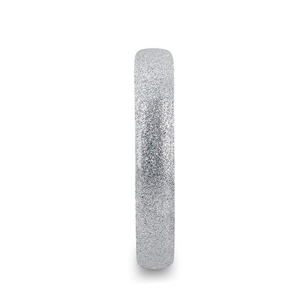 QUARTZ Domed Tungsten Carbide Ring with Sandblasted Crystalline Finish - 4mm Image 2 Conti Jewelers Endwell, NY