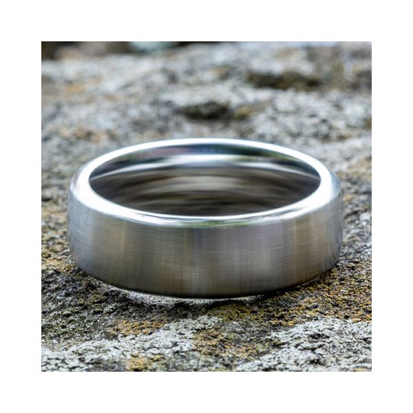 Men's 7.5mm Comfort Fit Wedding Band in White Cobalt Image 2 Conti Jewelers Endwell, NY