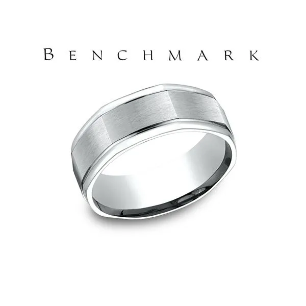 14K WG 8MM COMFORT FIT OCTAGON SATIN SIZE 10 Conti Jewelers Endwell, NY