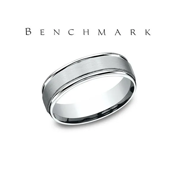 14K WG 6.5MM LIGHT COMFORT FIT SATIN CTR SIZE 10 Conti Jewelers Endwell, NY