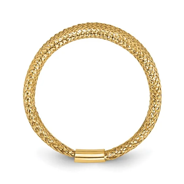Gold Mesh Stretch Ring in 14k Yellow Gold Image 2 Conti Jewelers Endwell, NY