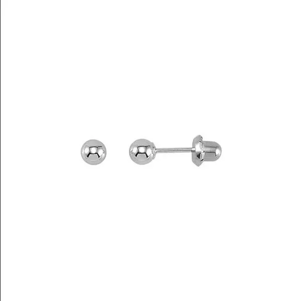 14K White Gold-Plated & 14K Yellow Ball Stud Piercing Earrings Conti Jewelers Endwell, NY