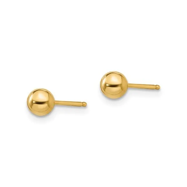 14k Madi K Polished 4mm Ball Post Earrings Image 2 Conti Jewelers Endwell, NY