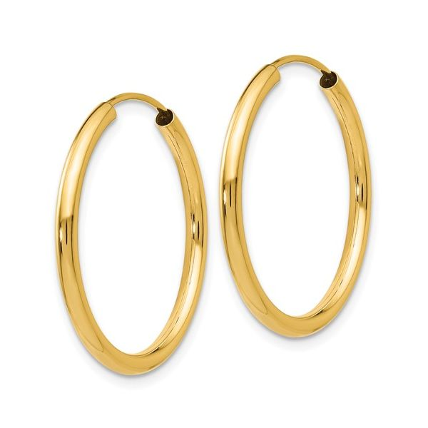 Classic Hoops in Yellow Gold Image 2 Conti Jewelers Endwell, NY
