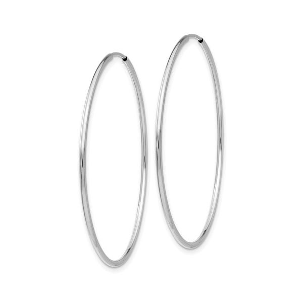14k WG 44mm Endless Tube Hoop Earrings Image 2 Conti Jewelers Endwell, NY