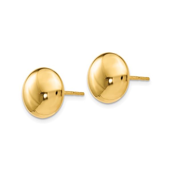 Leslie's 14K Polished Button Post Earrings Image 2 Conti Jewelers Endwell, NY