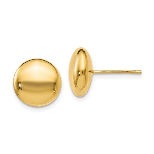 Leslie's 14K Polished Button Post Earrings Conti Jewelers Endwell, NY