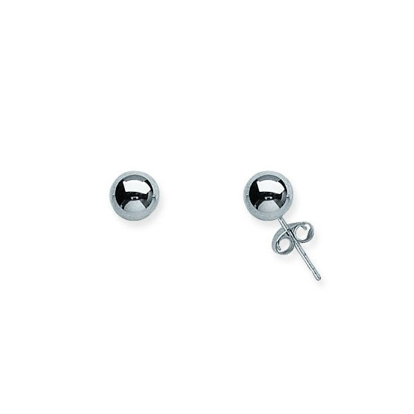 6mm Ball Stud Earrings in 14k White Gold Conti Jewelers Endwell, NY