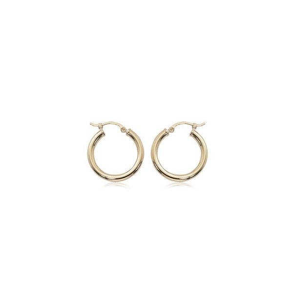 14 Karat Yellow Gold Hoop Earrings Conti Jewelers Endwell, NY