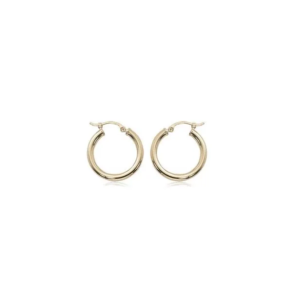 14 Karat Yellow Gold Hoop Earrings Conti Jewelers Endwell, NY