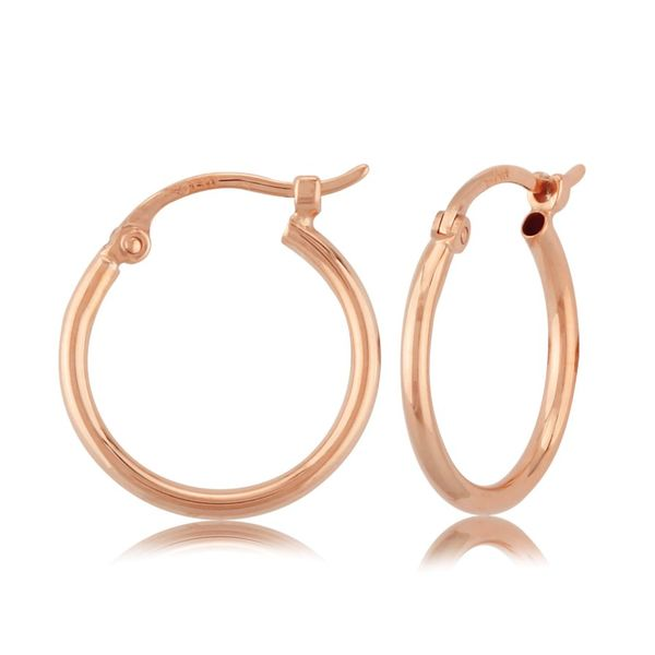 Small Tube Rose Gold Hoops Conti Jewelers Endwell, NY