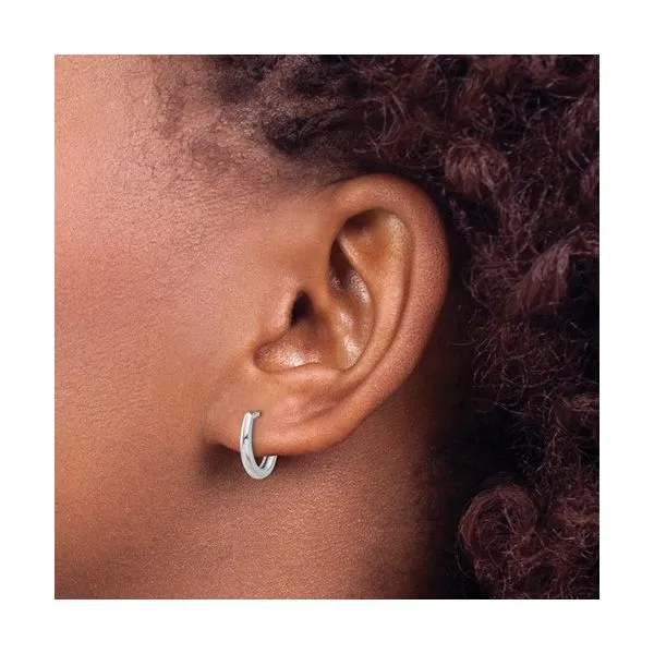 White Gold Oval Hoops