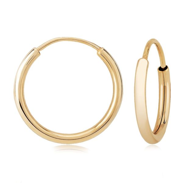 14kt Yellow Gold Endless Hoop Earrings Conti Jewelers Endwell, NY