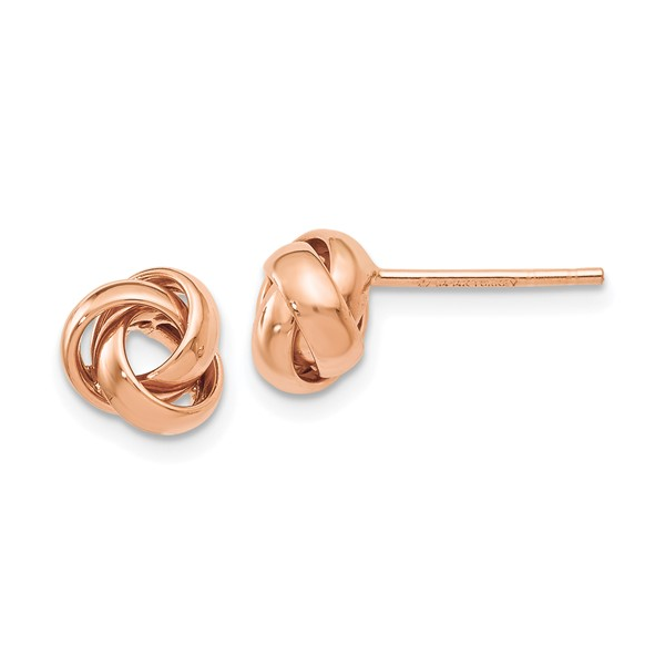 Love Knot Earrings 14K Rose Gold Conti Jewelers Endwell, NY