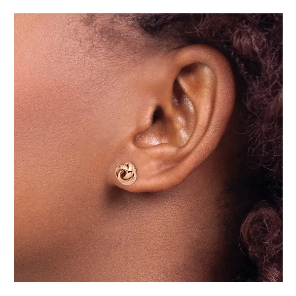 Love Knot Earrings 14K Rose Gold Image 2 Conti Jewelers Endwell, NY
