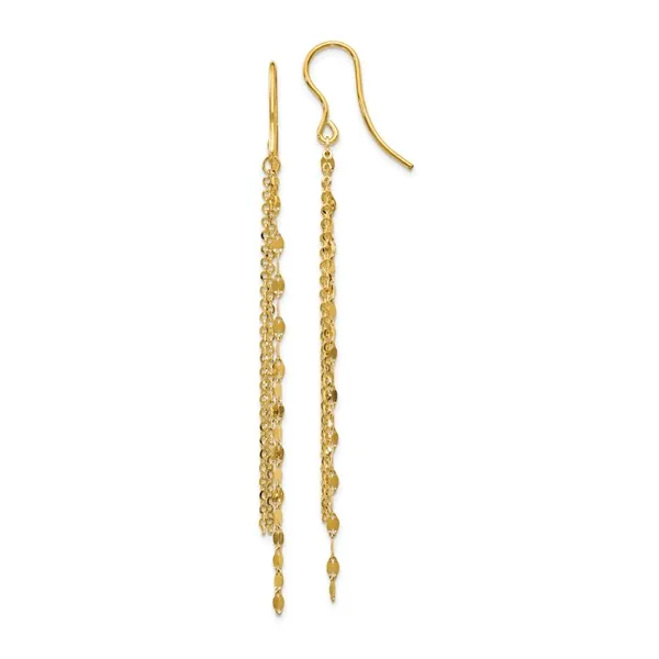 Tassel Dangle Shephard Hook Earrings in 14k Yellow Gold Conti Jewelers Endwell, NY