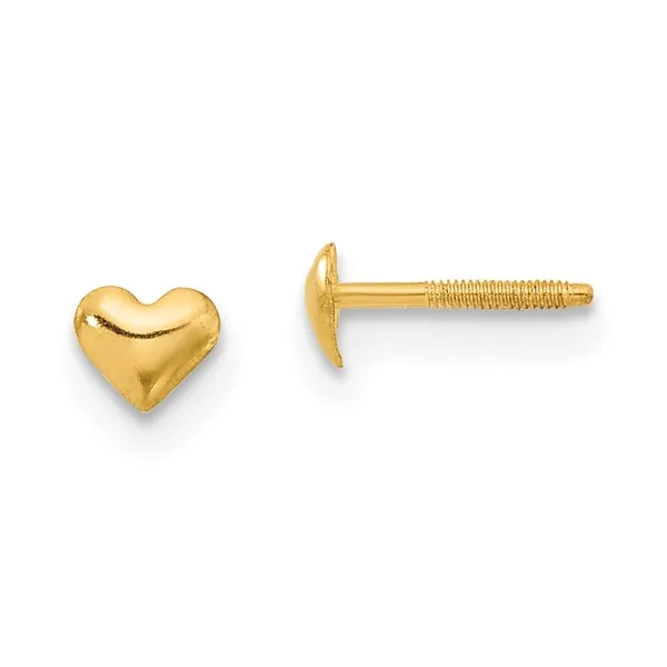 14k YG Small Heart Earrings Conti Jewelers Endwell, NY