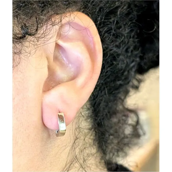 Triangle Hooper Earrings in 18k White Gold Image 2 Conti Jewelers Endwell, NY