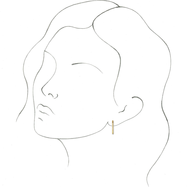 Elongated Oval Huggie Hoop Earrings in 14k Yellow Gold Image 2 Conti Jewelers Endwell, NY