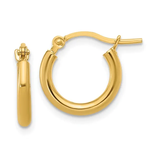 Hoop Earrings in 14k Yellow Gold (12mm) Conti Jewelers Endwell, NY