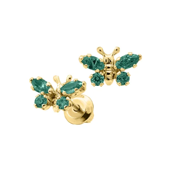 14k YG May Butterfly Earring Conti Jewelers Endwell, NY