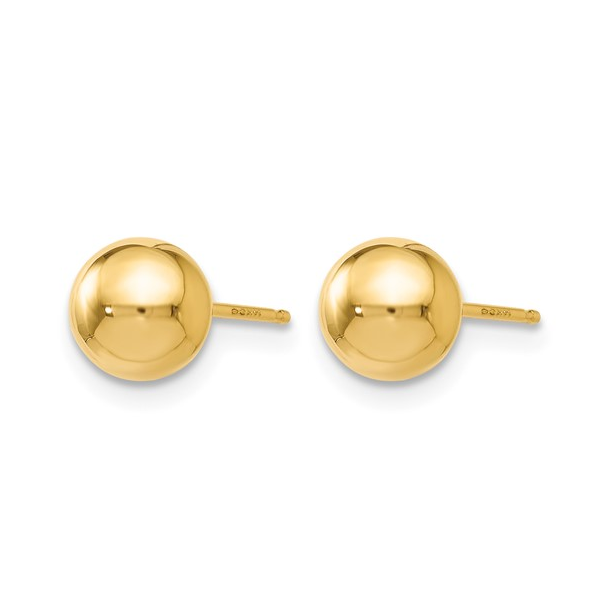 Ball Post Earrings in 14k Yellow Gold Image 2 Conti Jewelers Endwell, NY