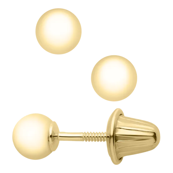 Children's 14k Yellow Gold Ball Earrings Conti Jewelers Endwell, NY