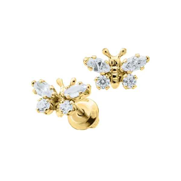 14k YG April Butterfly Earring Conti Jewelers Endwell, NY