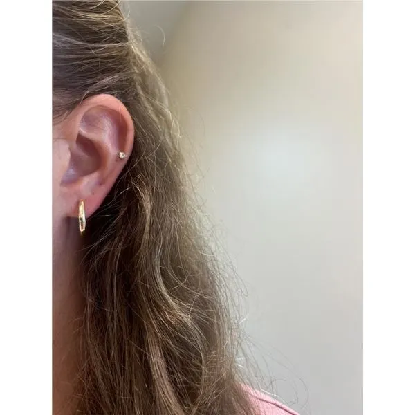 17mm Hoop Earrings in 14k Yellow Gold Image 2 Conti Jewelers Endwell, NY