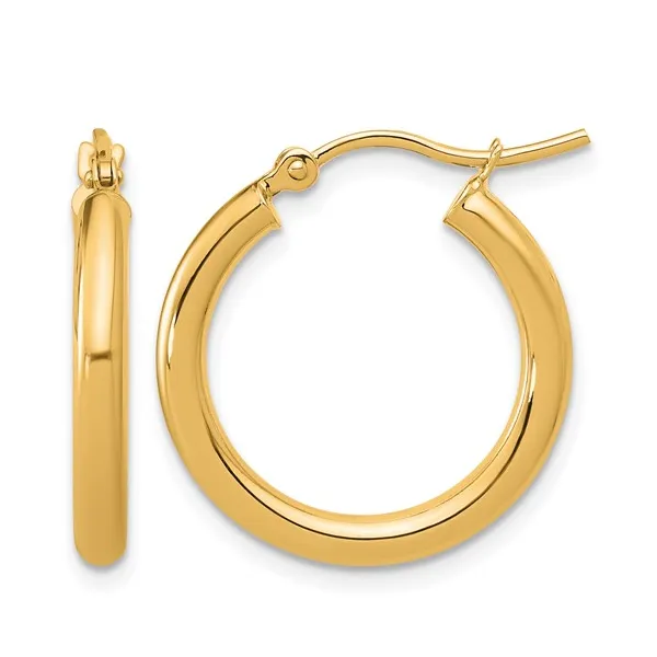 14K Yellow Gold Tube Hoops Conti Jewelers Endwell, NY