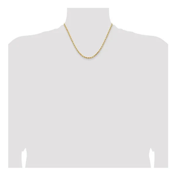 Diamond-Cut 3.2mm Rope Chain Necklace in Solid 14K Gold - 18