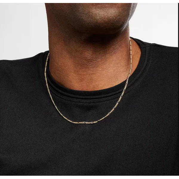 2.5mm Figaro Link Chain in 14K Yellow Gold, 20