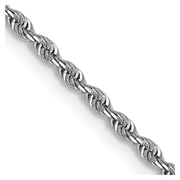 1.3mm Diamond-Cut Rope Chain in 14k White Gold, 20
