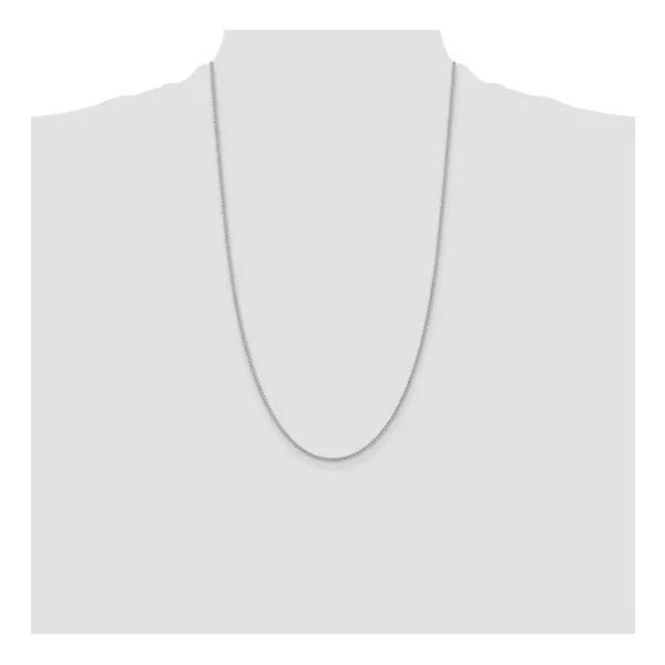 1.5mm Round Spiga Chain in Sterling Silver, 26