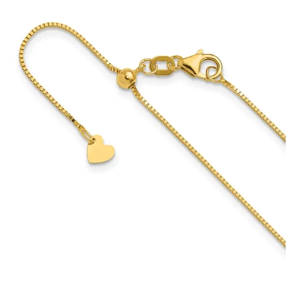 .7mm Adjustable Baby Box Chain in 14k Yellow Gold, 22