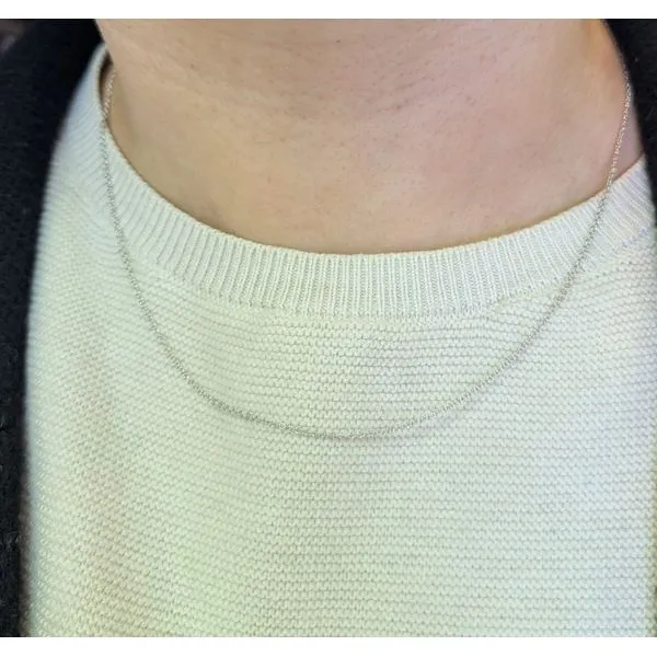 Cable Chain Necklace  in 14k White Gold 16