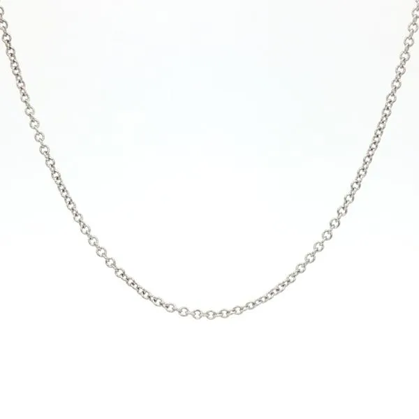 Cable Chain Necklace  in 14k White Gold 16