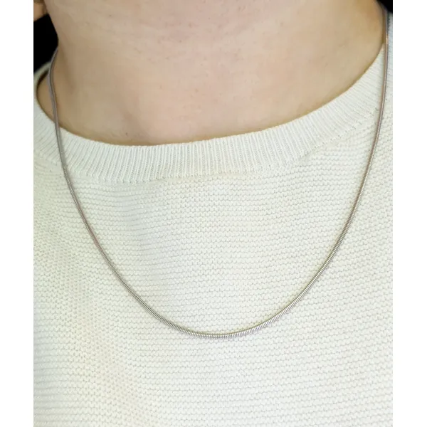 Snake Chain Necklace in 14k White Gold 20