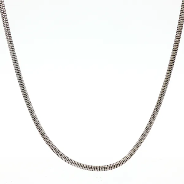 Snake Chain Necklace in 14k White Gold 20