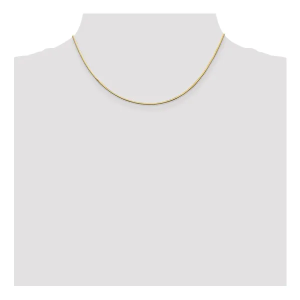 1mm Octagonal Snake Chain in 14k Yellow Gold, 16