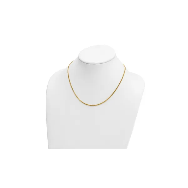 2.4mm Solid Curb Link Chain in 14k Yellow Gold, 18