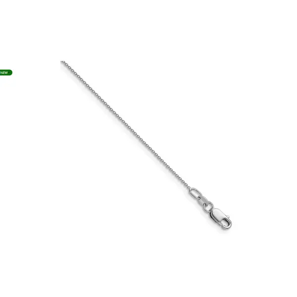 .9mm Solid Cable Chain in 14k White Gold, 16