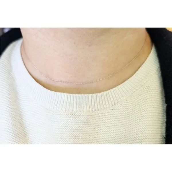 Cable Chain Necklace in 14k White Gold 15