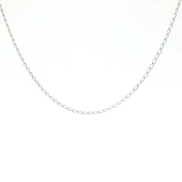 Cable Chain Necklace in 14k White Gold 15