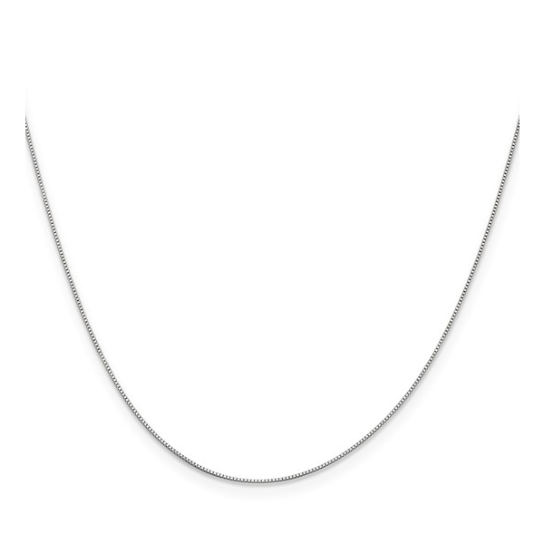 .5mm Baby Box Chain in 14k White Gold, 18