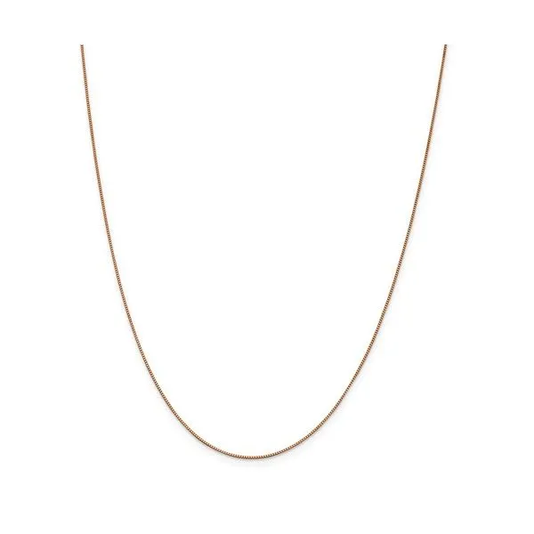 .7mm Box with Lobster Clasp Chain in 14k Rose Gold, 18