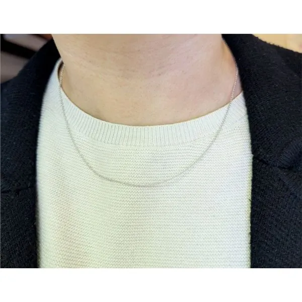 Chain necklace in 10k White Gold 18