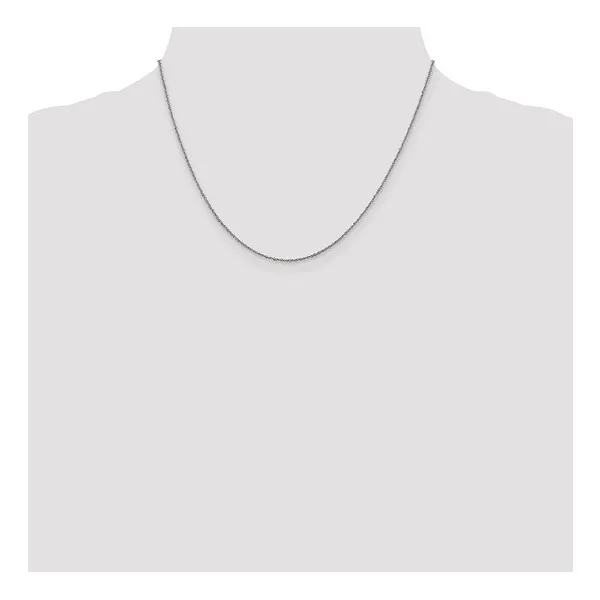 1mm Sparkle Singapore Chain in 14k White Gold, 18