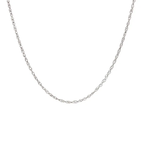 Chain Necklace in 10k White Gold 18